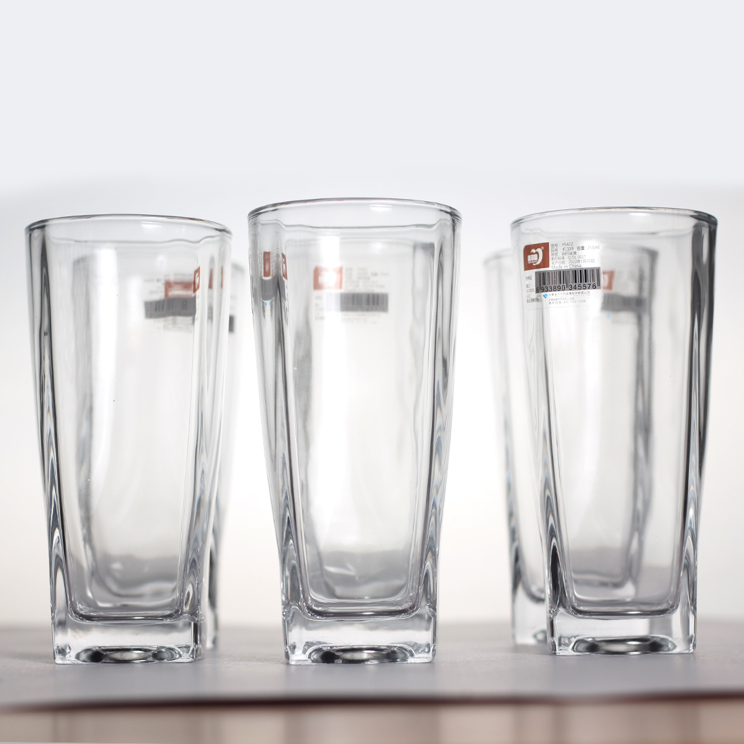 6Pcs Drinking Glass Set, Water Glasses, Tumbler 255ml WIYAMU